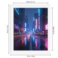 thumbnail image 2 of Paint By Numbers Kit for Adults Beginner - City Lights Night Street Scene DIY Canvas Painting Kits for Adults, Frameless Paint By Number for Adults for Home Wall Decor 16x20 Inch, 2 of 7