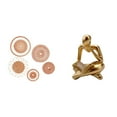 thumbnail image 1 of Manualidades de pared,Decoración para colgar en la pared,ratán artesanal tejido,Juego de decoración de pared Adorno decorativo para colgar en la pared,Figura de lector abstracto,Estatua de, 1 of 9