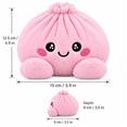 thumbnail image 4 of CEklwe Cute Dumpling Plush Toy with Steamer Basket, 5.9 Inch Steamed Bun Plushie with Embroidered Face, Soft Food Stuffed Animal for Desk Decor, Birthday and Holiday Gift Christmas Stocking Stuffers, 4 of 5