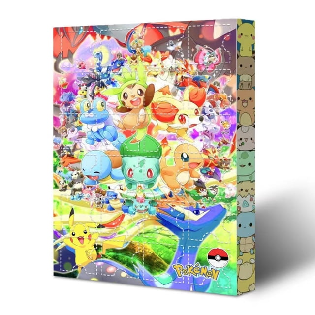 2024 Nuevo modelo 3D de Pokémon Pikachu Caja sorpresa Calendario de adviento Calendario festivo Colección de 24 regalos Pop de bolsillo Adornos Juguetes Regalos