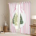 thumbnail image 3 of Homewish Cartoon Christmas Tree Blackout Curtains Set of 2 (52x84 Each), Pink Fashion Stripes Window Curtains, Teens Kids Girls Women Curtains and Drapes, Living Room Curtains Decor, 3 of 6