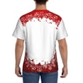 thumbnail image 3 of Vsdgher Winter Christmas Snowflake Print Men's Dry Fit Mesh Athletic Shirts Moisture Wicking Tennis T-Shirt Tops, 3 of 9