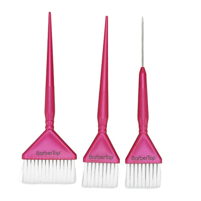Lot de 3 pinceaux de coloration, de teinture et de décoloration pour cheveux, pour usage domestique ou en salon de beauté