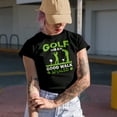 thumbnail image 2 of A Good Walk Spoiled Quote with Balls on Tees & Golf Player, Golfing or Golfer Themed Merch Gift, Royal Blue T-Shirt, Medium, 2 of 5