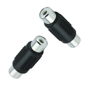 onn. 2 Pack Audio/Video Extension Cable Connecters, Black