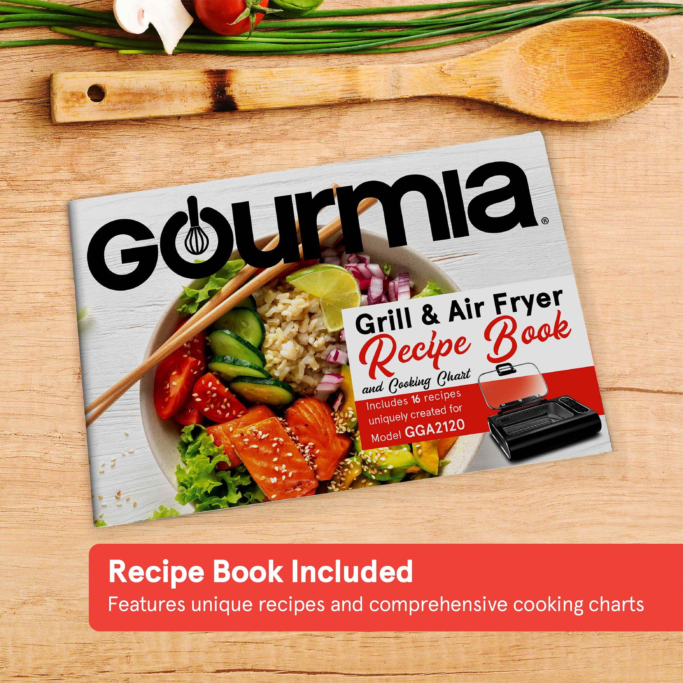  Gourmia Smokeless Indoor Grill & Air Fryer raclette
