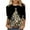 Gold, variant on Christmas Outfits for Women 2025 Xmas Tree Graphic Tee 3/4 Sleeve Blouses for Women Round Neck T Shirts Loose Fit Holiday Tops