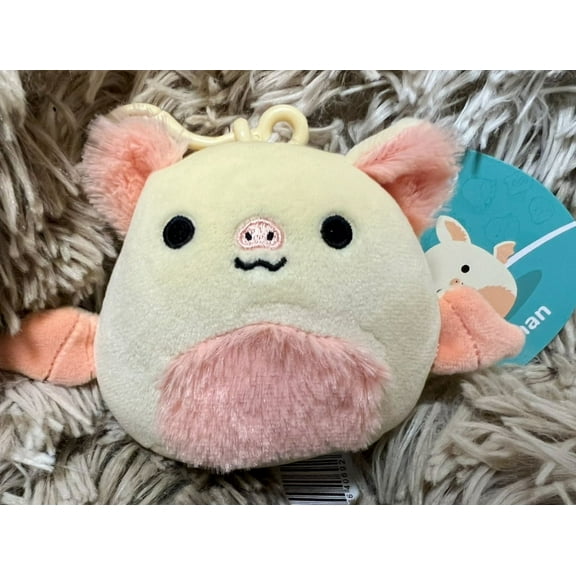 Squishmallows Plush 3.5 inch Meghan the Bat Stuffed Pal with Clip
