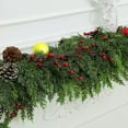 thumbnail image 3 of Guirnalda Realista De Pino De Cedro Artificial De 6 Pies – Guirnalda Gruesa Y Exuberante De Vegetación Sintética Para Chimenea, Interior, Exterior, Navidad, Vacaciones, Hogar, Decoración De Fiesta, 3 of 5