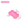 thumbnail image 2 of Uxcell 8 Pcs Moldes de Resina en Forma de Hueso Grande de Silicona Kit de Llaveros, Rosa, 2 of 6