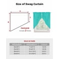 thumbnail image 6 of Turquoise Swag Valances for Windows, Modern Pure Turquoise Rod Pocket Sheer Valances for Large Windows, Swag Toppers Light Filtering for Kitchen Living Room 2 Panels 36''x63'', 6 of 6