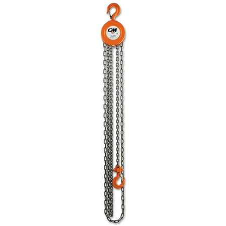 CM Columbus McKinnon Series 622 Hand Chain Hoist, 2 Tons Capacity, 20 ft Lifting Height, 82 lbf
