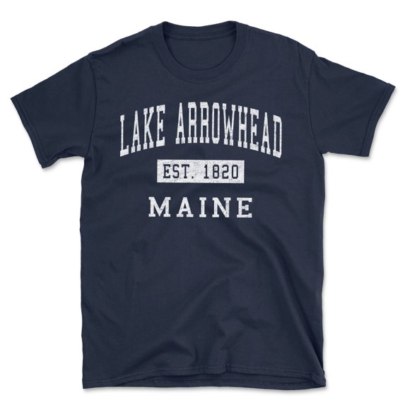 Lake Arrowhead Maine Classic Established Men's Cotton T-Shirt