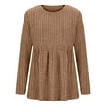 thumbnail image 2 of Fancifize Womens Ribbed Knit Maternity Tops Casual Long Sleeve Crew Neck Sweater Fall Pregnancy Clothes Lightweight Comfort Outfits, 2 of 3
