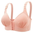 thumbnail image 1 of WILLBEST Brasier Sin Varillas Mujer Sujetador Fino Sin Aros De Acero Para Mujer, Color Liso, Con Botones Delanteros, Transpirable, Con Frunces, Ropa Interior Cómoda., 1 of 3