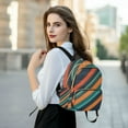 thumbnail image 6 of FORMRS Mini Backpack Purse for Women Quilted Travel Daypack Casual Shoulder Bag, Retro Stripes, 6 of 7