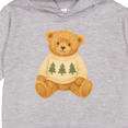 thumbnail image 3 of Inktastic Vintage Teddy Bear in Sweater with Christmas Trees Toddler Hoodie, 3 of 4