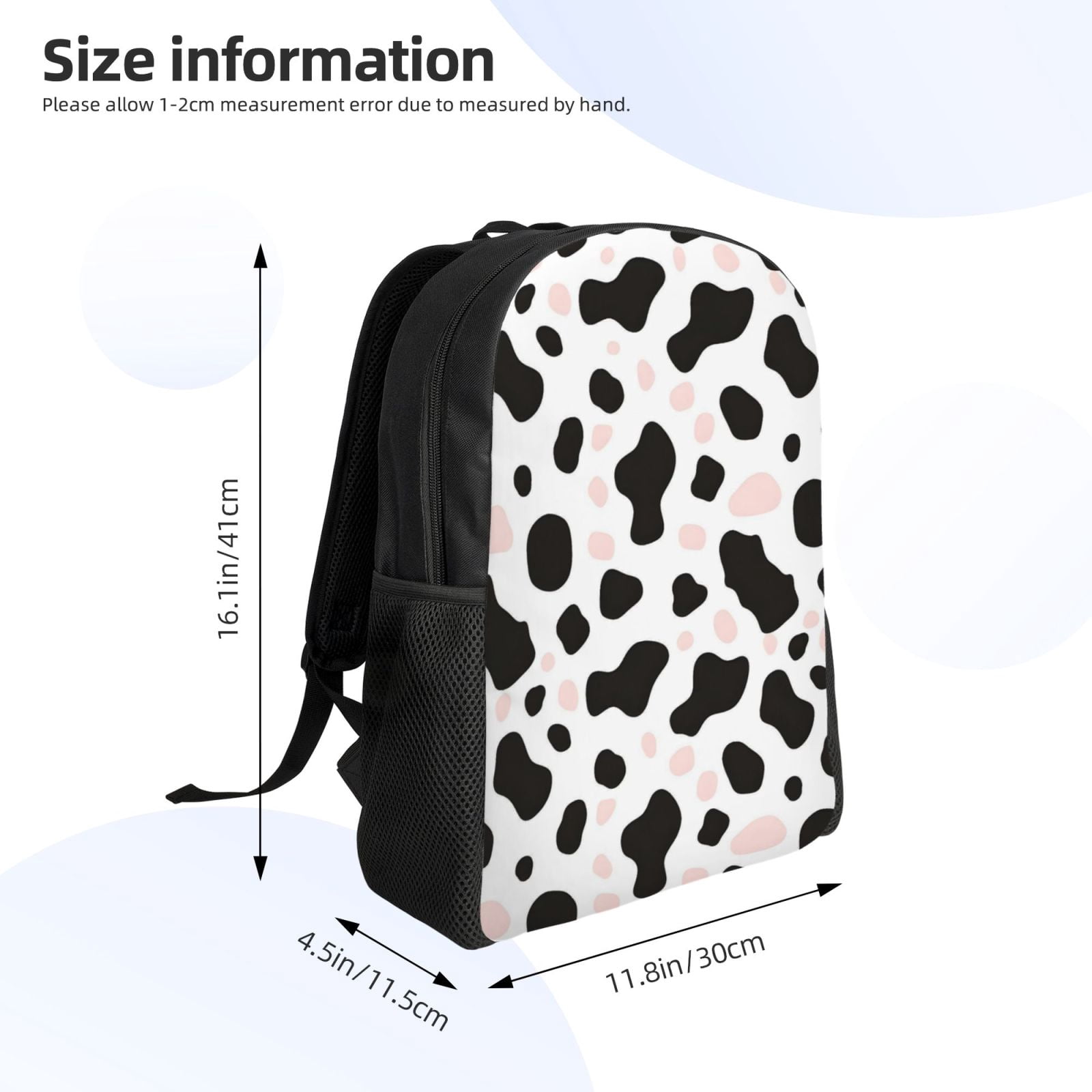 Single Side Full Backpack 16.1×11.8×4.5in Large Capacity Breathable Shoulder Belt Leisure Simple And Strong Bearing Capacity Simple Cow-Print Pattern1_3