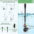 thumbnail image 2 of VNEKVA 25W 400GPH Submersible Water Pump with LED Lights, Adjustable Quiet Fountain Pump for Aquarium Pond Garden, 2 of 9