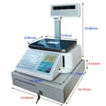 thumbnail image 3 of INTBUYING Electronic Platform Scale Price Computing Scale Four-Window with Pole & Cash-Box 15kg/33lb, 3 of 7