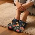 thumbnail image 3 of Chaqlin Galaxy Moon Mushroom Travel Slippers Soft Plush Fuzzy Comfy Non Slip Indoor Outdoor House Shoes Warm Cozy Memory Foam Sole Lightweight For Women, 3 of 7