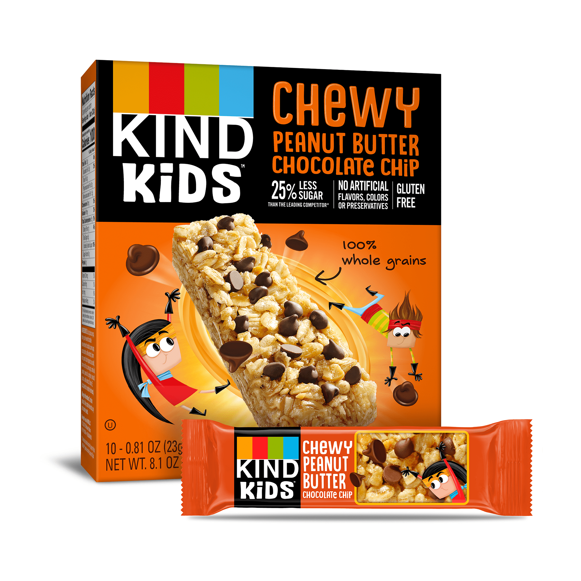 KIND Kids Peanut Butter Chocolate Chip Granola Bar, 0.81 Oz, 10 Count
