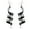 Black, variant on New Women's 8cm Long Silver Sparkle Corkscrew Spiral Earrings Great Valentine's Day Gifts