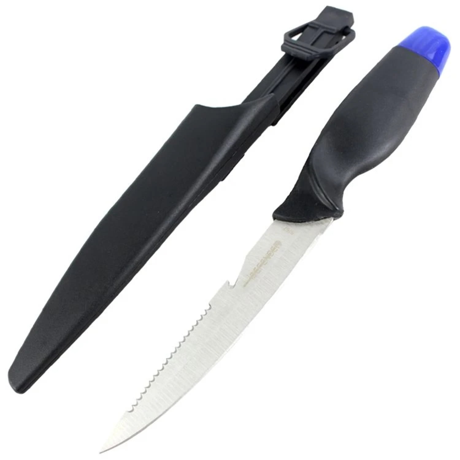 defender 10.5inch fillet knife with serrated edge and sheath