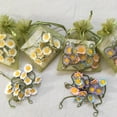 thumbnail image 3 of 100 bolsas de organza de regalo con cordón, color verde claro para fiestas, tela transparente para joyas, dulces, 3 of 4