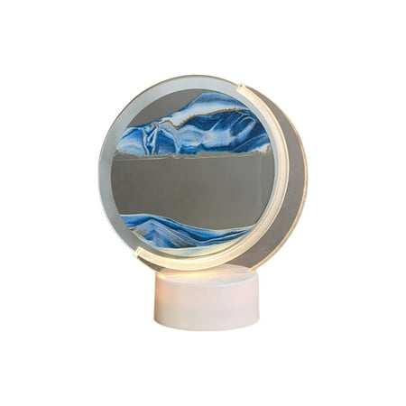

USB Streaming Sand Painting Night Light 3D Three-Dimensional Moon Painting Decorative Home Gifts Bedside Ambient Sand Painting LED Table Lamp(5ML)