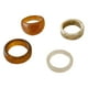 thumbnail image 2 of Conjunto De Anillos De Resina De Colores Ajustable Chica 4 piezas marrón beige. Hugo Anillos abiertos, 2 of 7