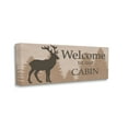 thumbnail image 3 of Stupell Welcome To Our Cabin Deer Sign Animals & Insects Painting Gallery Wrapped Canvas Print Wall Art, 3 of 7
