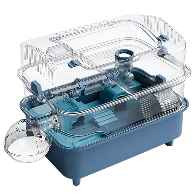 Hamster cage double-layer spacious acrylic transparent feeding box house