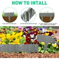 thumbnail image 4 of JahyShow Garden Edging Border with Anchoring Spikes,Plastic Landscape Edging Border Imitation Stone Fence for DIY Outdoor Yard Landscaping (30pcs/24 FT, Gray), 4 of 8