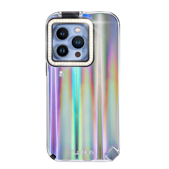 LuMee Apple iPhone 13 and 13 Pro MagSafe Compatible Flip Selfie Case - Holographic