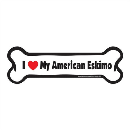 

I Love My American Eskimo Bone Magnet