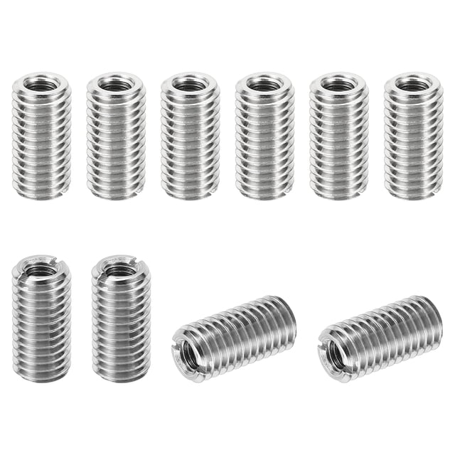 Unique Bargains Adaptateurs de Filetage Manchon Réducteur Écrou M10 * 1,5 Mâle à M6 * 1 Femelle Réparation Insert Vis Réducteur 20mm 10 Pcs