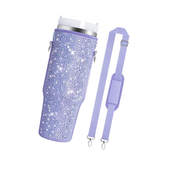 Travel Cup Sleeve Holder Bag for 40 Oz Cups, Detachable Strap and Padded Shoulder Design for Gym, Walks, or Commute