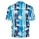 thumbnail image 3 of Camisa hawaiana azul de verano de manga corta holgada para hombre para vacaciones en la playa y viajes, talla L, 3 of 7