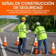 thumbnail image 4 of Conos de Seguridad de 71 cm Pyle, Paquete de 4, Naranja, Conos de Estacionamiento con Collares Reflectantes, Construcción Apilable de PVC para Trabajo en Carreteras, Entrenamiento y Eventos, 4 of 8