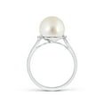 thumbnail image 2 of ANGARA South Sea Cultured Pearl and Diamond Bypass Ring in 14K White Gold for Women | June Birthstone, Birthday, Anniversary, Jewelry Gift for Women | Pearl Ring, 2 of 7
