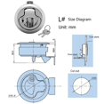 thumbnail image 3 of Pestillo de escotilla de acero inoxidable para barco marino, 2 ", para caravana, barco, Rv, cerradura de puerta con cerrojo, 3 of 5