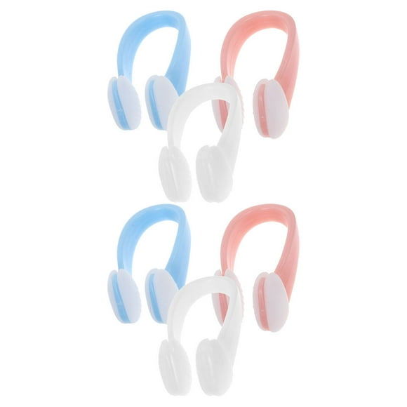 KAKOWELY nose plugs for swimming 6Pcs Silicone Swimming Nose Clips Swimming Nose Plugs Waterproof Swim Nose Clip Anti Slip Nose Protector for Kids Adults1.38"X1.1"X0.71"