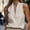 Khaki, variant on Womens Summer Tops Wrap Front V Neck Sleeveless Polyester Casual Halter Tops for Women Brown 2XL