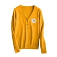 thumbnail image 4 of Admvng Cardigan Sweaters for Women Solid Casual Knitted Button Up Long Sleeved V-neck Sweater Outer, Size S-3XL, 4 of 4
