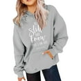 thumbnail image 3 of Christian Hoodies for Girl Be Still And Know That I Am God Cute Graphic Hooded Sweatshirt with Pockets Pullover Tops, 3 of 4
