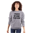 thumbnail image 3 of I Paused My Game to Be Here Cranky Unisex Plus Fleece Graphic Sweatshirt Brisco Brands 3X, 3 of 5