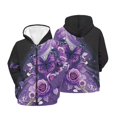 thumbnail image 6 of chaqlin Butterfly Hoodies for Girls 8-10 Trendy Y2K Zip up Hoodie Flowers Long Sleeve Hooded Sweatshirt Causal Jacket with Pockets, 6 of 7