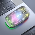 thumbnail image 4 of Ratón inalámbrico Bluetooth, ratón inalámbrico LED recargable de modo dual con adaptador tipo C para computadora portátil, iPad (iPad OS 13 y superior), MacBook276, 4 of 7