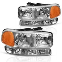 RVNI Headlight Assembly for 1999-2007 GMC Sierra 1500 2500 3500 2000-2006 Yukon Bumper Lamps Pair